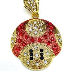 14k Gold Plated Iced Super Mario Pendant